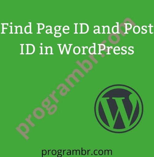 Find Page ID and Post ID in WordPress