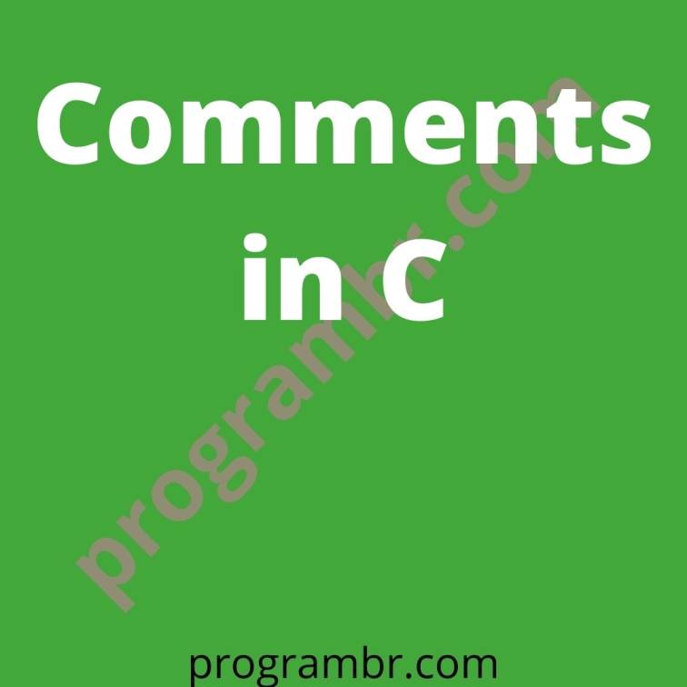 Comments in C