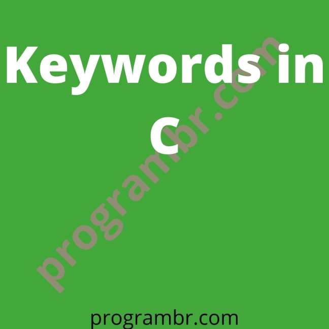 Keywords in C