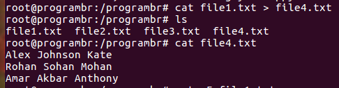 cat command in Linux / ubuntu