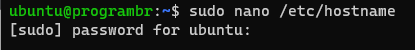 change hostname in ubuntu