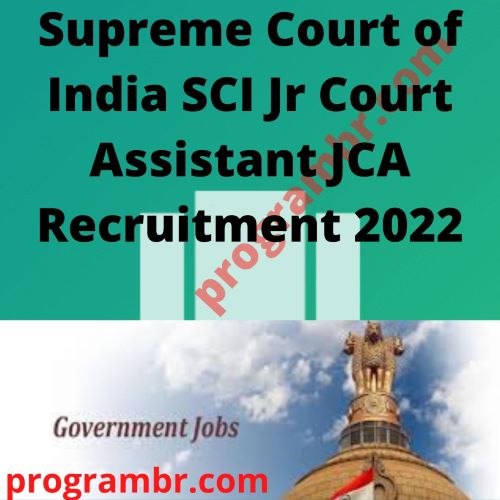 Supreme Court of India SCI Jr Court Assistant JCA Recruitment