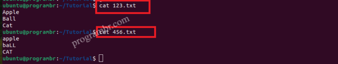 cat 123.txt cat 456.txt command in Linux