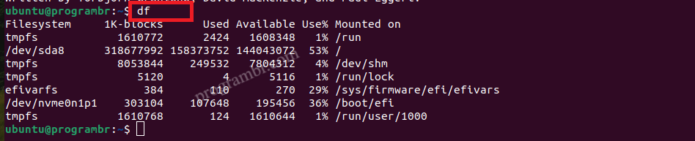 df command in Linux