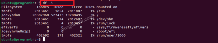 df -i command in Linux