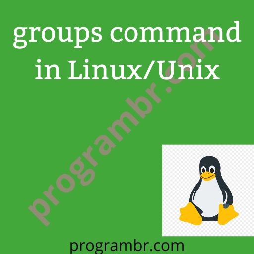 groups command in Linux/Unix