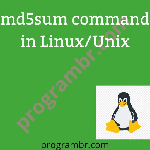 md5sum command in Linux-Unix