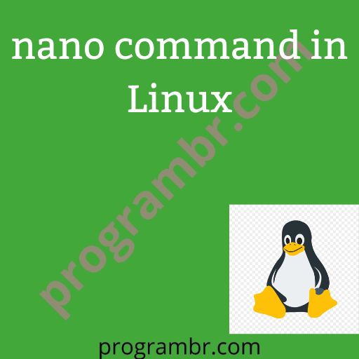 nano command in Linux