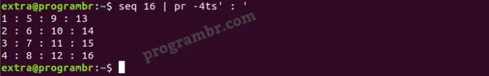 seq pr command in linux 4