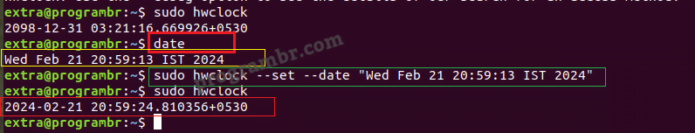 sudo-hwclock-set-date-date command in Linux