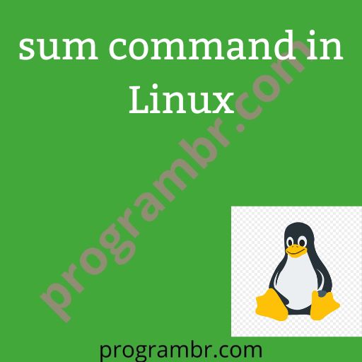 sum command in Linux